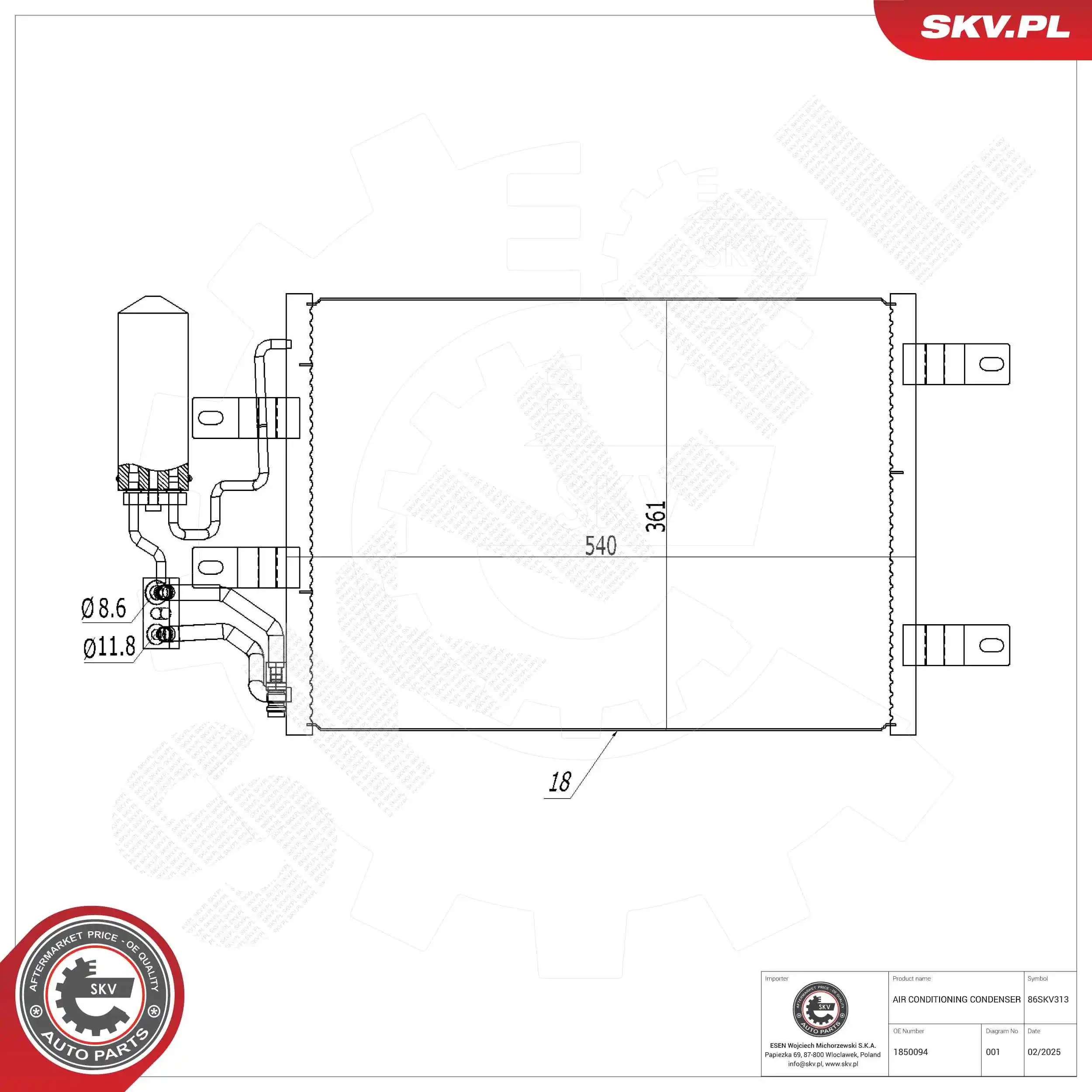 Condenser, air conditioning